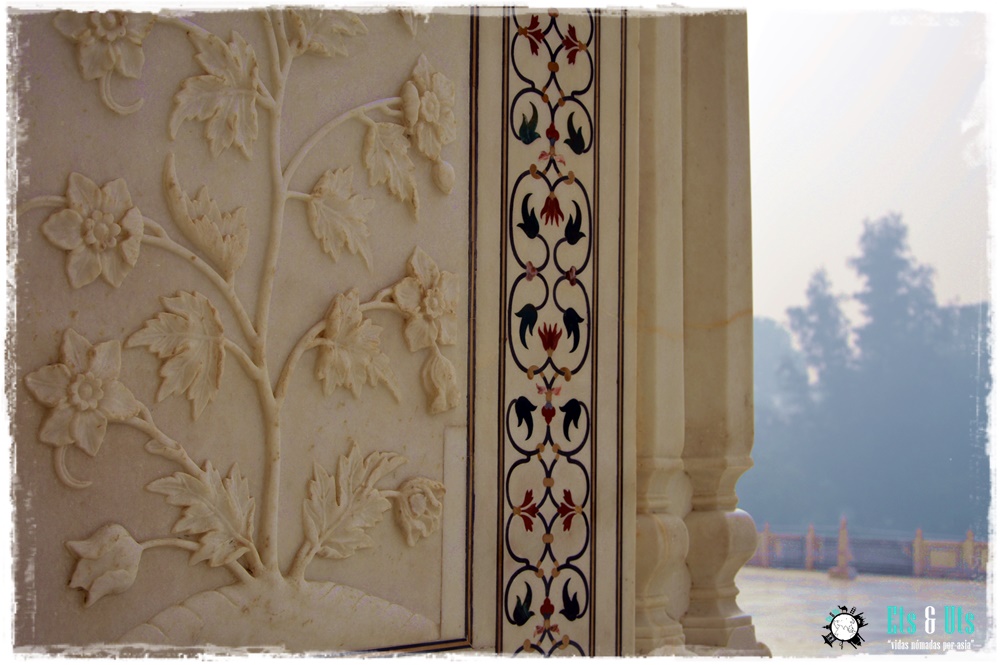 Mosaico del Taj Mahal en Agra India